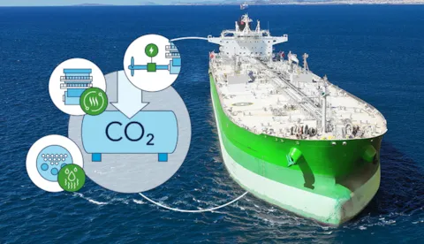Tanker at sea CCS concept