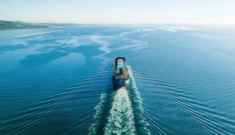 Bulk carrier at sea
