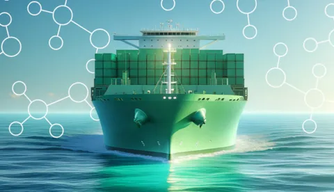 Concept of containership running on methanol