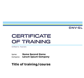 Certificate of training