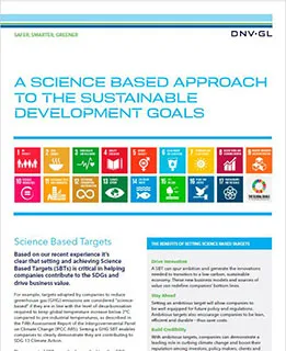 A science based approach to the SDGs
