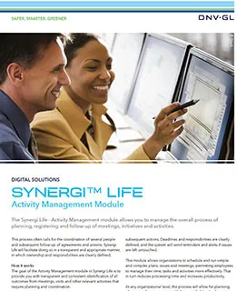 Synergi Life Activity Management module flier