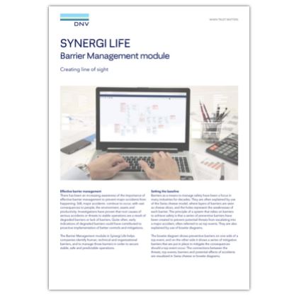 Synergi Life Barrier Management module flier