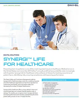 Synergi Life for Healthcare flier