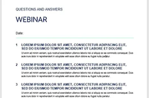 Webinar Q&A